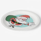 Santa Claus Papier Teller (Schrägansicht)