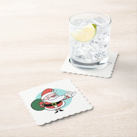 Santa Claus Papier Untersetzer (Vor Ort)