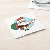 Santa Claus Papier Untersetzer (angewinkelt)