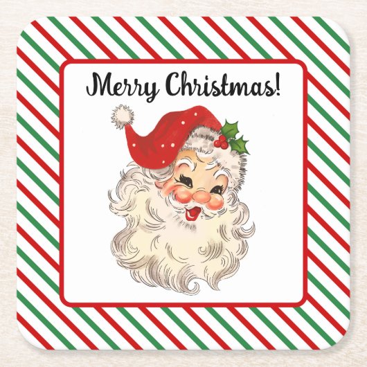 Santa Claus Papier Untersetzer (Vorderseite)