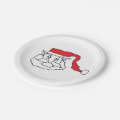 Santa Claus Papierplatte Pappteller (Schrägansicht)