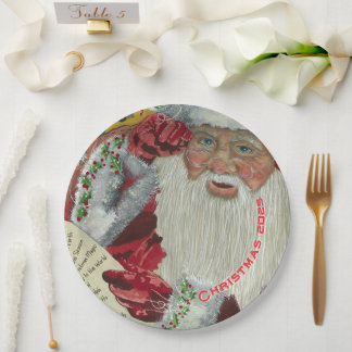Santa Claus Papiersplatten Personalisierte Weihnac Pappteller
