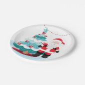 Santa Claus Pappteller (Schrägansicht)