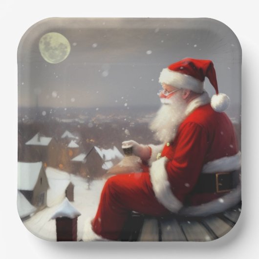 Santa Claus Pappteller (Vorderseite)