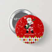 Santa Claus Party * Farbe wählen Button (Vorne & Hinten)