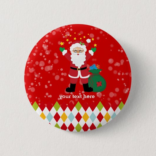 Santa Claus Party * Farbe wählen Button (Vorderseite)