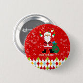 Santa Claus Party * Farbe wählen Button (Vorne & Hinten)
