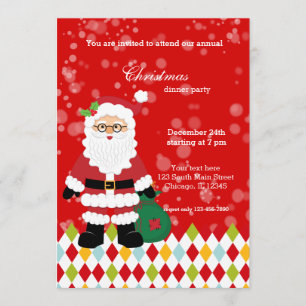 Santa Claus Party * Farbe wählen Einladung