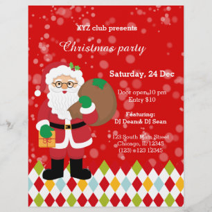 Santa Claus Party * Farbe wählen Flyer