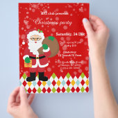 Santa Claus Party * Farbe wählen Flyer (Hand)