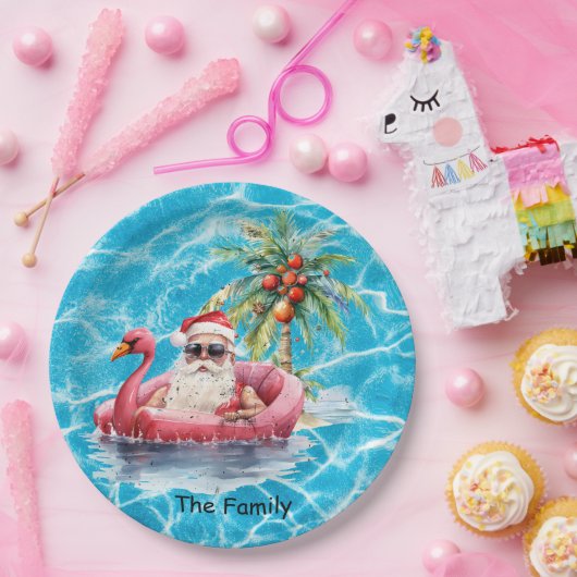 SANTA Claus Party Weihnachten im Juli Pappteller (Party)