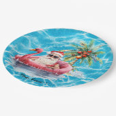 SANTA Claus Party Weihnachten im Juli Pappteller (Schrägansicht)