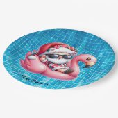 SANTA Claus Party Weihnachten im Juli Pappteller (Schrägansicht)