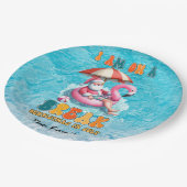 SANTA Claus Party Weihnachten im Juli Pappteller (Schrägansicht)