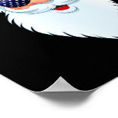 Santa Claus Patriotic USA Sonnenbrille Weihnachten Poster (Ecke)