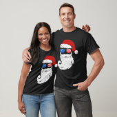 Santa Claus Patriotic Usa Sunglasses In July Santa T-Shirt (Unisex)