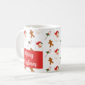 Santa Claus Pattern Frohe Weihnachten Kaffeetasse (Vorderseite Links)