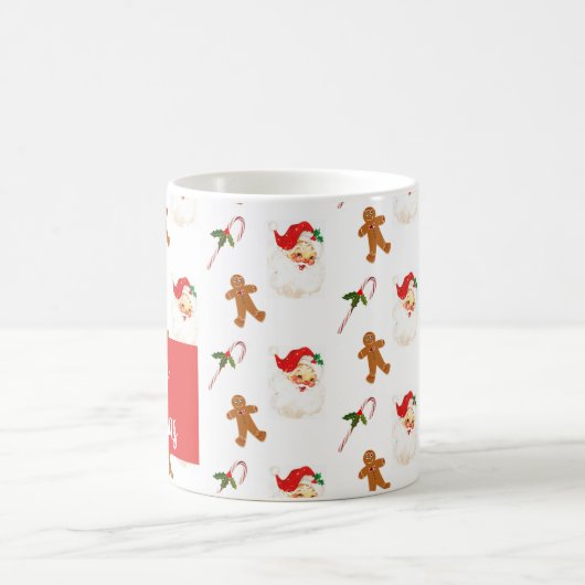 Santa Claus Pattern Frohe Weihnachten Kaffeetasse (Mittel)