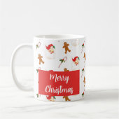 Santa Claus Pattern Frohe Weihnachten Kaffeetasse (Links)
