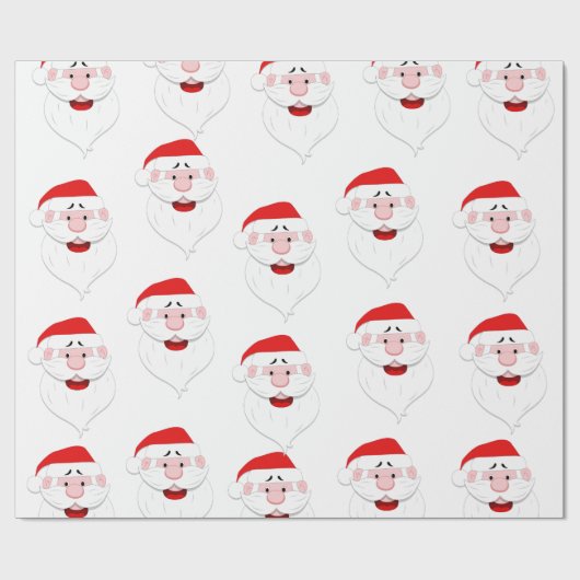 Santa Claus Pattern Geschenkpapier (Flach)