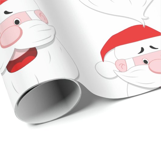 Santa Claus Pattern Geschenkpapier (Rolleneckpunkt)