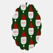 Santa Claus Pattern Ornament Karte (Rechts)