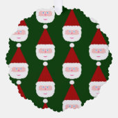 Santa Claus Pattern Ornament Karte (Vorderseite)
