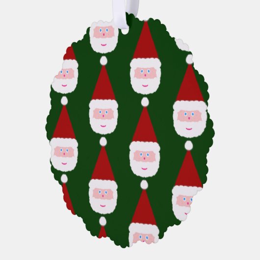Santa Claus Pattern Ornament Karte (Links)