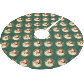 Santa Claus Pattern Polyester Weihnachtsbaumdecke (Schrägansicht)