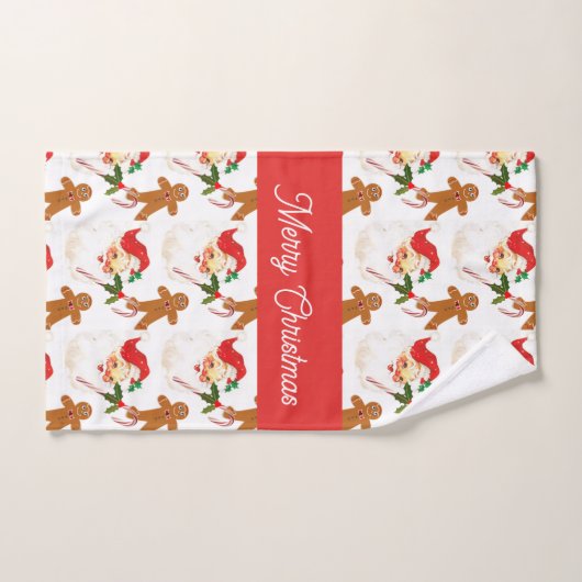 Santa Claus Pattern Weihnachtsbäder Handtuch (Handtuch)