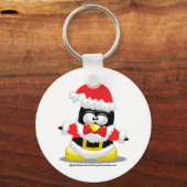 Santa Claus Penguin Schlüsselanhänger (Vorderseite)