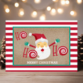 Santa Claus Peppermint Personalisiert Weihnachten Postkarte