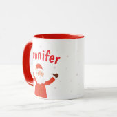 Santa Claus Personalisieren Sie Weihnachtskaffee-T Tasse (Vorderseite Links)
