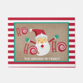 Santa Claus Personalisiert Monogram Fußmatte (Vorderseite)