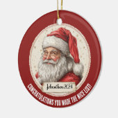 Santa Claus Personalisiert Nice List Ornament (Links)