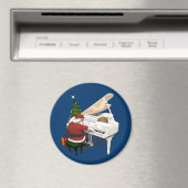Santa Claus Pianist Magnet (In Situ (Geschirrspüler))
