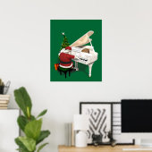 Santa Claus Pianist Poster (Heimbüro)