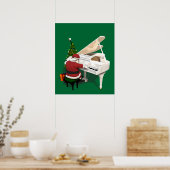 Santa Claus Pianist Poster (Küche)