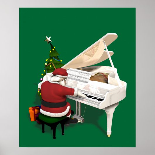 Santa Claus Pianist Poster (Vorne)