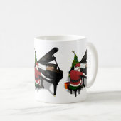 Santa Claus Piano Kaffeetasse (VorderseiteRechts)