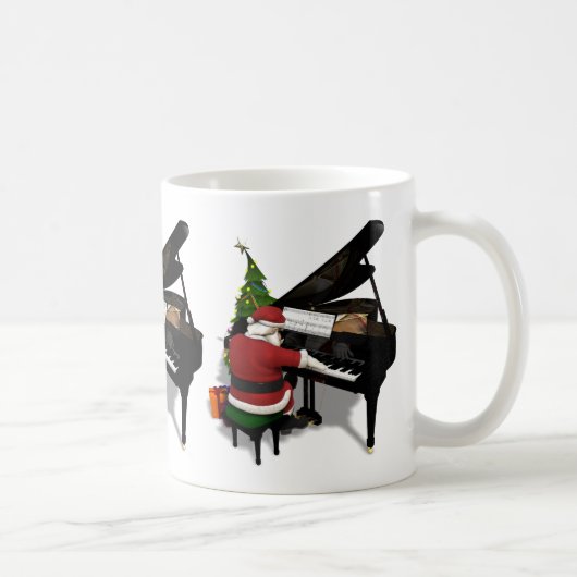Santa Claus Piano Kaffeetasse (Rechts)