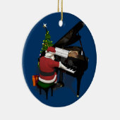 Santa Claus Piano Keramikornament (Rechts)