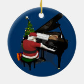 Santa Claus Piano Keramikornament (Hinten)