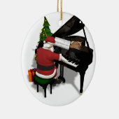 Santa Claus Piano Keramikornament (Rechts)