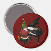 Santa Claus Piano Magnet (Vorderseite/Rückseite)