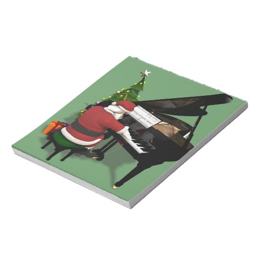 Santa Claus Piano Notizblock (Rotiert)