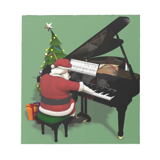 Santa Claus Piano Notizblock (Vorderseite)
