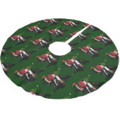 Santa Claus Piano Polyester Weihnachtsbaumdecke (Schrägansicht)