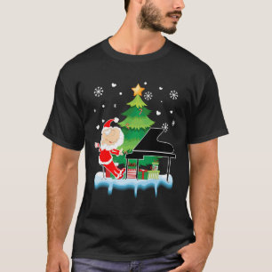 Santa Claus Piano Xmas Musik Lover Pianist T-Shirt