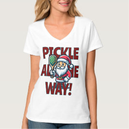 SANTA CLAUS Pickle den ganzen Weg! Pickleball Masc T-Shirt